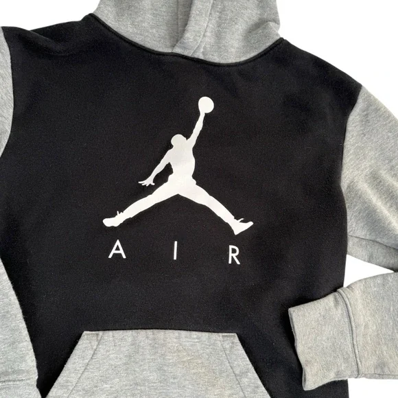 Jordan Jumpman Air GFX Kids Pullover Hoodie gray big boy kids 12 13 years top - Picture 2 of 4